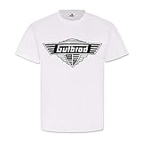 Gutbrod Oldtimer Logo Wappen Motorrad Automobil Plochingen Fan Sammler Emblem Maschinenhersteller T Shirt #20252, Größe:L, Farbe:Weiß