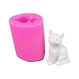 Kitabetty Silastic Mold, 3D Kleine Katzekerzenform, DIY Silikonform zur Herstellung von Kuchen, Seifen, Pudding, Pralinen und anderen Kunsthandwerk