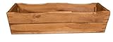 Pflanzkasten aus Holz Pflanzkübel Blumenkasten fertig montiert D8 Nuss (64 cm)