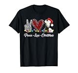 Peace Love Christmas Goat Matching Goat Lovers Funny Pajama T-S
