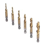 CUTULAMO Sechskantschaft, M10 M3 M6 Bohrer-Set für Kunststoff für Stahl für Holz für W