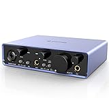 Donner Audio Interface Livejack Lite 2 In 2 Out, USB Audio Interfaces 24 Bit/192 kHz, TRS Symmetrisch, Computer Audio Interfaces mit Kopfhörerverstärker für PC/Win/M
