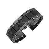 ZXF  Uhrenarmband, Uhrenbanduhr intelligent keramisch Uhrenarmband Mattes sandgestrahlt DREI Keramikriemen 20mm 22mm Armband (Color : Bright Edges, Size : 20mm)
