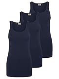 VERO MODA 10229554 VMMAXI My Soft Long Tank TOP GA 3P, 175682003BLACK IRIS/Black IRIS & Black, L