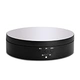 Cuteam 360 Grad drehbarer Drehteller für Fotografie, runder Displayhalter, Ständer, intelligentes Laden, Schwarz, Einheitsgröß