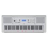 Yamaha EZ-300 Digital Keyboard, weiß – Portables Lern-Keyboard mit USB-to-Host-Anschluss – Keyboard mit 61 anschlagdynamischen L