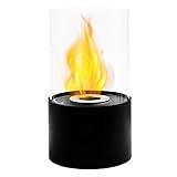 JSMY Schwarz Tabletop Bioethanol Kamin, Tischkamin Ethanol Feuerschale Fire Bowl Ethanol Tischfeuer für Tisch Hausgarten Balko Outdoor Indoor Garten Innen W