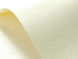 10 x Creme 246g Struktur-Papier leinen-geprägt Leinen-Struktur-Prägung DIN A3 297×420 mm, Elfenbeinkarton Chamois, Bastel-Karton strukturiert, ideal für Visitenkarten, Einladungs-Karten, Dip