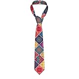 CBIUICLTD Mandala-Krawatte für Männer, Krawatte, Hochzeit, Party, Alltag, Herrenkrawatte für Männer, Jungen, Teenager, siehe abbildung, Einheitsgröß