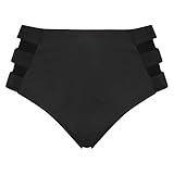 Sunset Dreams hochgeschnittener Bikini-Slip Schwarz L