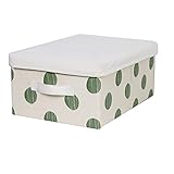 Aufbewahrungsbox mit Deckel, Faltbarer Baumwollwäsche Organisieren Sie Sonnenübergreifende Kleidung Spielzeug Bücher tragbarer Lagerkorb, im Büro drinnen (Color : Dots, Größe : 10.6 * 15.7 * 6.9in)