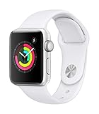 Apple Watch Seires 3 38mm (GPS) - Aluminiumgehäuse Silber Weiß Sportarmband (Generalüberholt)