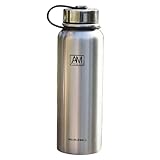 NC Thermosflasche 50 Unzen Edelstahl Sportflasche Outdoor Tragbarer Reisebecher Mit Hebering FüR Outdoor Sport Reisen-GrüN
