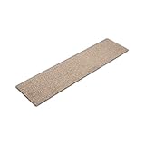 Teppichdielen Walnut | Teppichfliesen schnell und ohne Verkleben verlegbar | Robust & antistatisch | In 3 Farben erhältlich (1 Fliese | 100 x 25 cm, Beige)