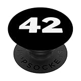 Nummer 42 T-Shirt # Forty-two Jersey Sports Birthdays PopSockets mit austauschbarem PopGrip