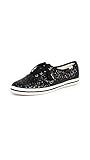 Keds Damen Champion Kate Spade Glitter Sneaker, schwarz, 37 EU