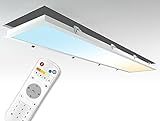 CCT LED Panel Set E | 150x30cm 48W 3000K-6000K Einbaurahmen weiß Netzteil Fernbedienung