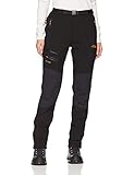 BenBoy Damen Wanderhose Wasserdicht Softshellhose Outdoorhose Winddicht Warm Gefüttert Winter Skihose Snowboardhose Trekkinghose,KZ1672W-Black3-XL