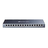 TP-Link TL-SG116 16-Ports Gigabit Netzwerk Switch (32 Gbit/S Switching-Kapazität, geschirmte RJ-45 Ports, Metallgehäuse, IGMP-snooping, Unmanaged, Plug-und-Play, lüfterlos) b