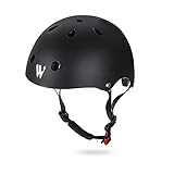 ONYBIC Kinderhelm Fahrradhelm Kinder Jugend Skaterhelm Verstellbar 50-54cm CE-Zertifizierung für Fahrrad Laufräder Skateboard Scooter BMX Junge Mädchen(Schwarz)