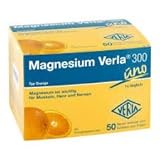 Magnesium Verla® 300 Typ Orange Spar-Set 2x50Beutel. Hochdosiertes Trinkgranulat, ideal zur Deckung eines erhöhten Magnesiumbedarfs. Glutenfrei und ohne L