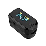 ACCARE Pulsoximeter, Fingerpulsoximeter zur Messung der Sauerstoffsättigung (SpO₂), Puls und PI. Tragbares Oximeter mit OLED-Farbdisplay, Schutztasche, Batterie und Lanyard. CE-Zertifizierung-FS20E