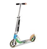 HUDORA Scooter for Adults Aluminum Folding Kick Scooters with 180mm Wheels Height-Adjustable 220LB Max Load Scooter for Commuter Teenager Kids 6 Years and Up