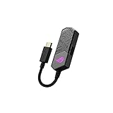 ASUS ROG Clavis USB-C Gaming DAC (ESS 9281 Quad DAC-Verstärker, AI Noise Canceling Mikrofon, MQA Rendering, Aura Sync RGB, kompatibel mit PC, Handy, Playstation 5 und Switch)