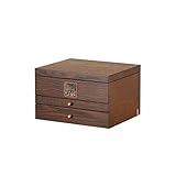 hanxiaoyishop Schmuckkästchen 10.23-Zoll-Schmuck-Box-Holz-Retro-Aufbewahrungsbox kleine Schmuck-Box-Box-Kasten-Kasten-Anzeigen-Ring-Armband-Halskette-Ohrringe-Uhr Schmuckaufbewahrung