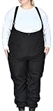 Snow Country Outerwear Damen Übergröße Schnee-Ski-Lätzchen Overalls Hosen (3X (24), Schwarz)
