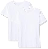 NAME IT Jungen NKMT Slim 2P SOLID NOOS T-Shirt, Weiß (Bright White Bright White), 110-116 (2er Pack)