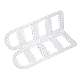 EXCEART Acryl Ohrringe Halter 2 Türen Faltbare Schmuck Kleiderbügel Stand Ohrring Organizer Klar Halskette Ohr Stud Armband Halter Display Rack