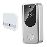 Baoblaze Überwachung Smart Video Doorlbell Infrarot Digitale Visuelle Gegensprechanlage, Mini Video Gegensprechanlage. Zwei Wege Audio Cloud Speicher - Silb