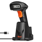 Tera Pro Serie 1MP-Kamera Barcode-Scanner 2D QR 1D Hochscangeschwindigkeit Wireless 2.4G & Bluetooth Barcodescanner mit Ladestation, HW0007-2.4G