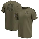 Fanatics NFL T-Shirt Schild Liga National Football League Iconic Back and Front Logo Olive (L)