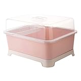 YIXIN2013SHOP Küchenregal Organizer Küche Multifunktions mit Deckel Aufbewahrungsschale Lagerregal Kunststoffregal Lagerregal Organizer Lagerregal (Color : Pink)