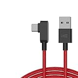 Verlängerung USB- Typ C-Ladegerät- Kabel rechtwinklig USB A, um C- Kabel für S20/ S10/ S9/ S8 Plus/Note 10/9/ 8 A10 / A20/ A5 Verlängerungskabel (Color : Red, Größe : 1.5m)