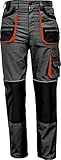 Stenso des-Emerton - Herren Slim Fit Arbeitshose Bundhose/Cargohose - Grau/Schwarz/Orange EU50