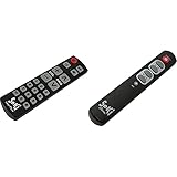 SeKi Easy Plus lernfähige Universal-Fernbedienung schwarz & Slim schwarz lernfähige Universal-Fernbedienung mit großen Tasten - für Senioren +