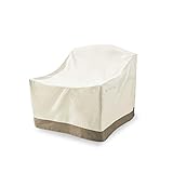 Lumaland Abdeckung für Adirondack Patio Stühle 86,4 x 81,3 x 91,4 cm robuste Schutzhülle für Gartenmöbel Oxford 600D 280 g/m² Wasserdicht Witterungsbeständig Winterfest in Beig