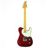 EART NK-C1 Classic Telecaster E-Gitarre Roasted Maple Griffbrett, Edelstahlbünde, Flame Maple Furnier, R