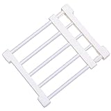 UFE Schrank Divider, Schrank DIY Organizer, Organizer Regalteiler, Teleskop-Garderobensystem Regal, Schrank Edelstahl-Stange Teleskopregal, Einlegeböden Einstellbar, für Küche Badezimmer 30-40