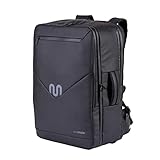 onemate – Reiserucksack Apollo mit Handgepäckmaßen & seitlicher Öffnung für Ordnung beim Reisen – inklusive stoßsicherem Laptopfach –100% aus recycelten Plastikflaschen – robust & wasserdicht (40L)