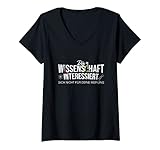 Damen Flache Erde Anhänger Flat Earthler T-Shirt mit V