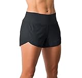 Tough Mode Apparel WOD Volleyball-Shorts für Damen, leicht, mit Netzfutter, Reißverschlusstasche, schwarz, XX-Larg