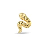GELIN 14 Karat 585 Gelb Gold Piercing Ohrstecker, Schlange Piercing Schmuck für D