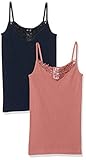 ONLY Damen ONLKIRA LACE Singlet 2 Pack NOOS Top, Blau (Night Sky Pack: Night Sky/Withered Rose), X-Small (Herstellergröße: XS) (2