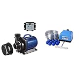 AquaForte Filter-/Teichpumpe DM-30.000 Vario S, 115-335W, Förderhöhe 9,5m, regelbar mit externem Controller & Hi-Flow V-60 Luftpumpenset, 25 m Luftschlauch (Ø 4 x 6 mm), 10x Ø 5 cm L