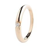 Ardeo Aurum Damenring aus 585 Gold Gelbgold mit 0,07 ct Diamant Brillant Verlobungsring Solitär-Ring