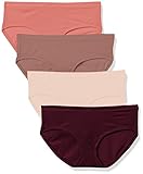 Amazon Essentials 4-Pack Modal Underwear Hipster-Höschen, Dark Purple/Light Purple/Mauve/Light Pink, M